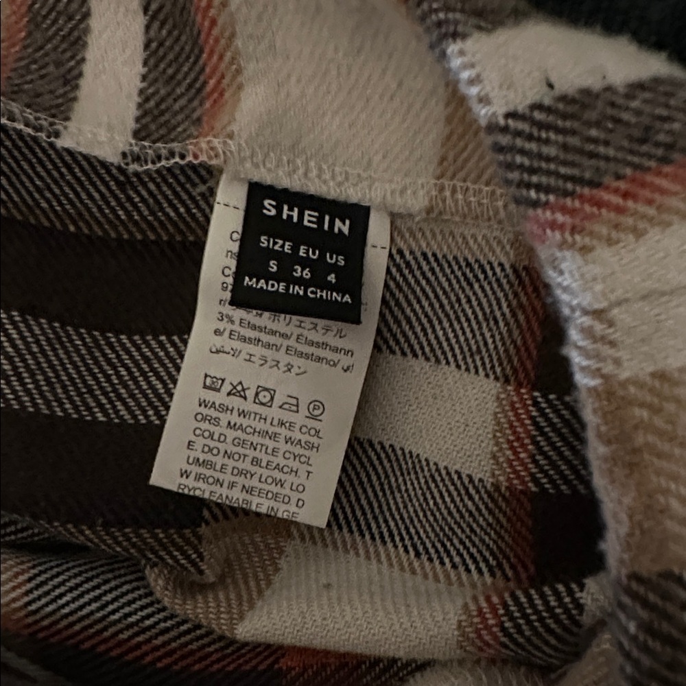 SHEIN Classic Plaid Wool Mix Bodycon Skirt - Picture 4 of 5